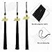 TecUnite 2025 Graduation Tassel Academic Graduation Tassel with Year Charm Ceremonies Accessories for Graduates(Black)