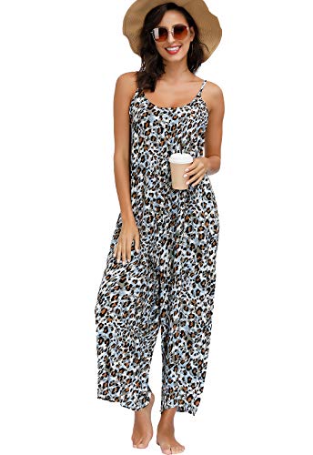 Image of BUENOS NINOS Women's V Neck Floral Maxi Dress Boho Printed Adjustable Spaghetti Strap Ethnic Beach Long Dress with Pockets