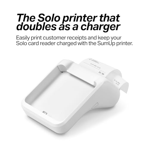 SumUp Solo + Printer Bundle - Credit Card Payment Card Reader. Full Touch-Screen Interface with Free SIM Card and Mobile Data (SumUp Solo + Printer) - Thumbnail 5
