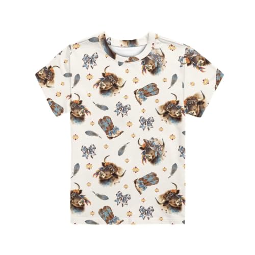 Image of Renewold Kids Novelty T-Shirt for Girls Boys Short Sleeve Crewneck Summer Tee Soft Breathable Graphic Shirt for Age 2-16