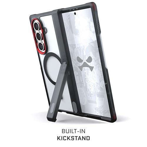 Image of Ghostek Covert Clear Galaxy Z Fold7 Case with Built-in Kickstand, MagSafe and Full Hinge Protection Designed for 2025 Samsung Galaxy Fold 7 (8 inch) (Smoke)