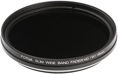 Ruili 49mm Slim Fader Variable ND Filter Adjustable ND2 to ND400 Neutral Density Lens Filter for DSLR Camera