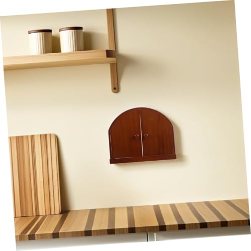 Tapa de salida rústica de madera con forma de puerta de hadas para decorar enchufes de dormitorios 7