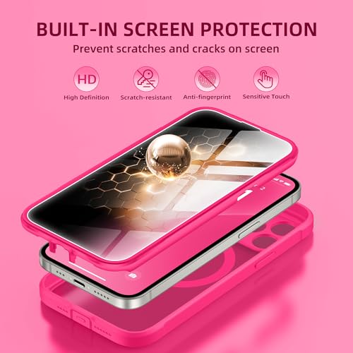 Coque iPhone 13 Pro Max rose antichoc avec MagSafe intégré BERFY