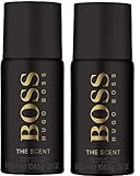  Hugo Boss The Scent desodorante en spray para hombre, 150 ml, paquete de 2