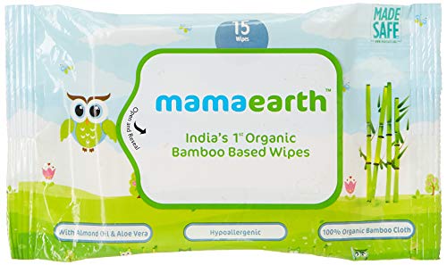 Image of Mamaearth Gentle Cleansing Natural Baby Shampoo (400 ml) & Mamaearth India's First Organic Bamboo Based Baby Wipes, 15 Wipes