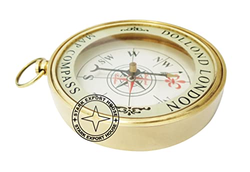 Brújula de Latón con Reloj Solar 2.5 Pulgadas para Actividades al Aire Libre miniatura 2