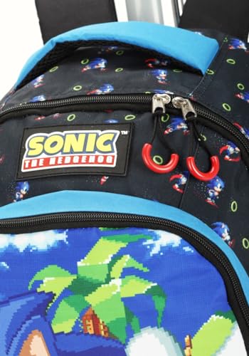 Kit Mochila de Rodinhas Lancheira e Estojo Sonic The Hedgehog - Luxcel Ref.:47015-47016 - 47018 6931