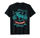 Photo Gallery souvenir vintage sitka alaska alce mountain maglietta Photo Gallery souvenir vintage sitka alaska alce mountain maglietta