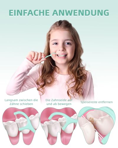 300 Minz Zahnseide Stick mit Zwei Fäden, Zahnseide für die Zahnpflege – Dental floss zum Entfernen von Plaque und Speiseresten