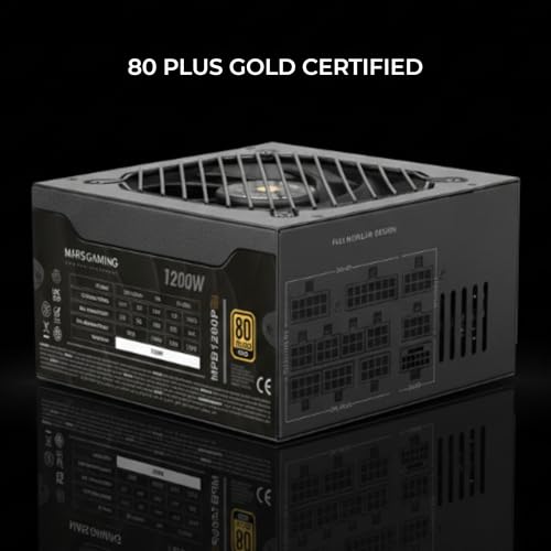 MPB1200PSI, Alimentatore PC Full Modular 1200W, 10 Anni di Garanzia, 80Plus Gold 90%, Ventola SI Extreme Silence, Tecnologie AI2-RPM, DC-DC e SMD, ATX 3.1 e PCIe 5.1 Nero - Alimentatore - Immagine 2