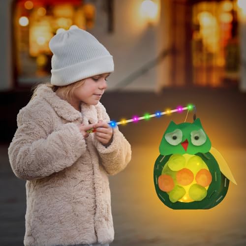JSUEU Laternenstab Kinder,4er Laternenstab Elektrisch mit LED 50CM Kinderlampenstäbe Laternenstab Laternenlicht für Laterne Kinder St Martin Kinderpartys Kostümpartys Zauberstäbe Halloween Dekoration – Bild 4