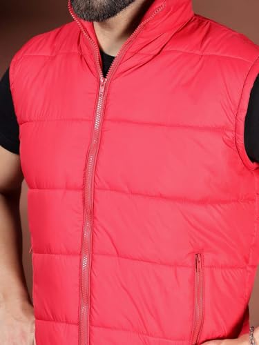 Image of KOTTY Men's Solid Lava Pink Jacket