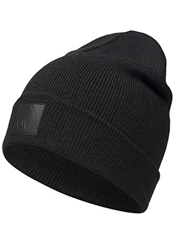 Occulto Leatherpatch Winter Mütze Beanie Black1 Cover