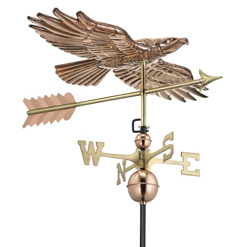 Good Directions Soaring Hawk Weathervane, Pure Copper