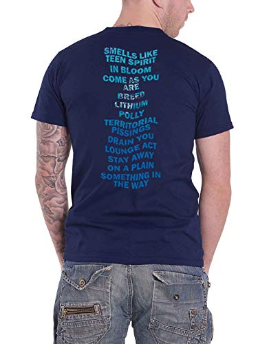 Nirvana T Shirt Live on Stage Band Logo Nouveau Officiel Homme Navy Bleu - Les Beatles, Paul McCartney, John Lennon, RIngo Starr, George Harrison Nirvana T Shirt Live on Stage Band Logo Nouveau Officiel Homme Navy Bleu – Image 3