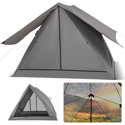 GOPLUS Campingzelt wasserdicht für 2-3 Personen, automatisches...
