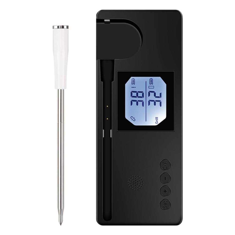 Termómetro inalámbrico para carne, inteligente, digital, Bluetooth, para barbacoa, control móvil, comprobador de temperatura de alimentos