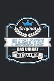  Original Fluglotse Das Unikat Die Legende: Notizbuch, Geschenk Buch mit 110 linierten Seiten