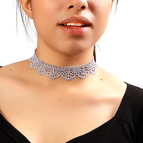 Manfnee 10Pcs Lace Choker Gothic Choker Tattoo Chocker Necklace For Women #TOP5
