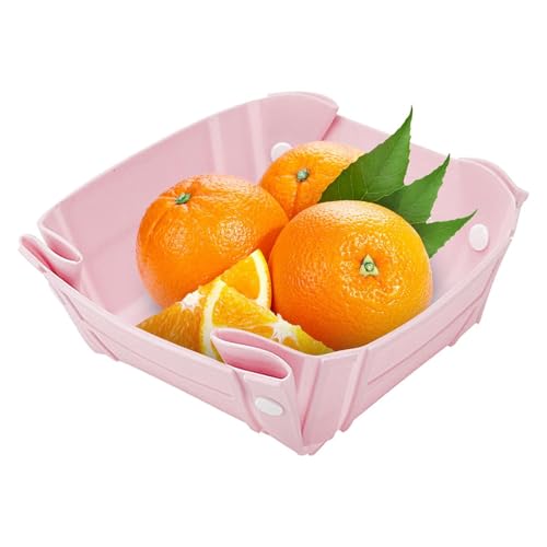 Cesta plegable para verduras, cesta plegable para papelería, organizador de almacenamiento de verduras para picnic, aperitivos, galletas, cupcakes