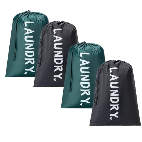 4 Pack Travel Laundry Bag,24" x 36", Extra Large Dirty Clothes Organizer by Aegero - Used condition - US$15.46