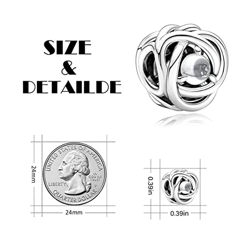 Image of VALGACLS Birthstone Charms 925 Sterling Silver Birthstone Charms