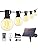 Larkvue 25FT Solar String Lights Outdoor with Remote, Waterproof Dimmable 3 Modes Patio Lights with 10+1 LED Shatterproof G40 Bulbs for Backyard-Black