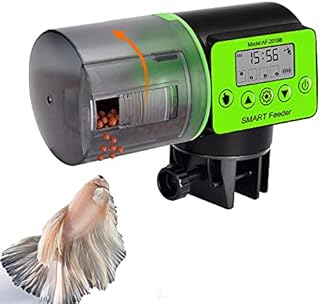 KINOEE Automatic Fish Feeder - Digital Auto Fish Feeder, Aquarium Tank Timer Feeder Vacation & Weekend 2 Fish Food Dispenser