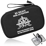 COSHAYSOO Personalized Travel Gifts for Men Teen Boy Travelers Who Have Everything Traveling a Lot, Electronics Cord Cable Organizer Bag Trip Vacation Cruise Airplane Gadgets Essentials, Compass