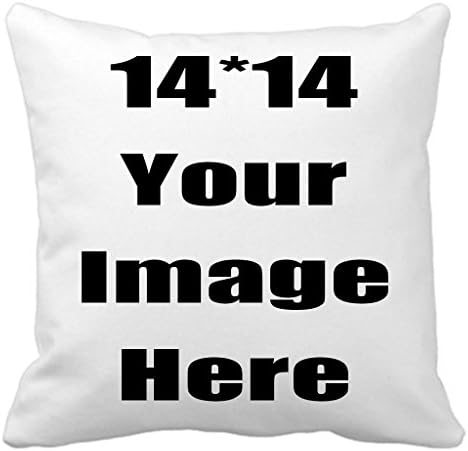 Shop&Three Custom Design Photos or Text Outdoor/Indoor Throw Pillowcase,Personalized Pet Photo Pillow, Love Photo Throw Pillow,Wedding Keepsake Throw Pillow (14" x 14")