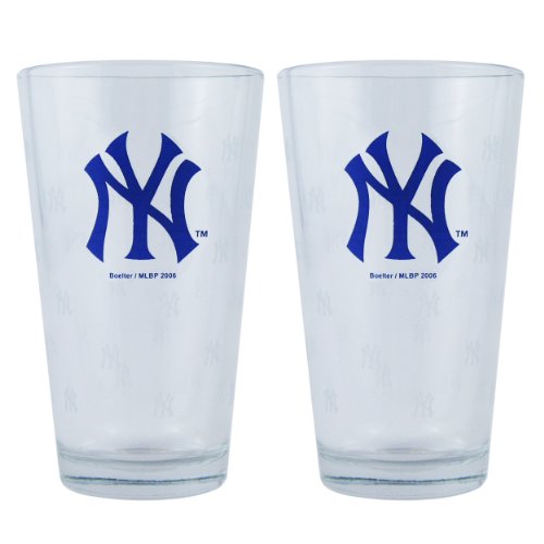 MLB New York Yankees Boelter Pint Glasses 2-Pack