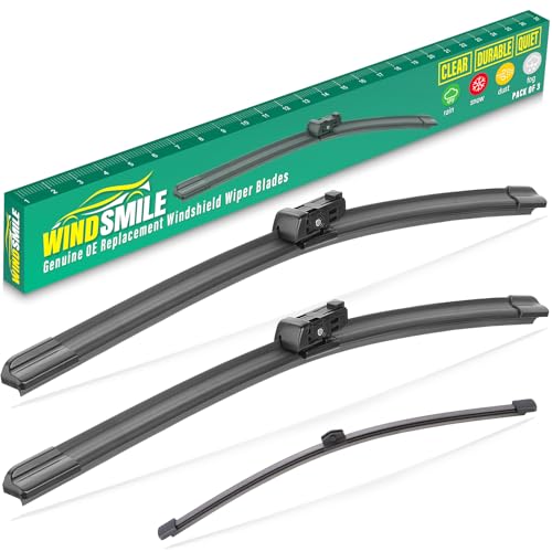 Image of 26 inch 20 inch 16 inch Windshield Wiper Blades Replacement for Audi Q8 SQ8 RS Q8 2019 2020 2021 2022 2023 2024 2025 Premium All Weather Front Rear Wipers Set - OEM Quality (Pack of 3)