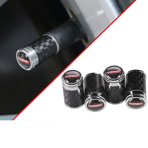 OscitY 4 Pcs Auto Aluminum alloy Tyre Valve Caps, For Haval XY H6 H2 H7 H8 H9 H5 H1 DARGO H6 M6 Red Rabbit F7X Tire Leak-Proof Dust Corrosion Resistant Car Protection Accessories