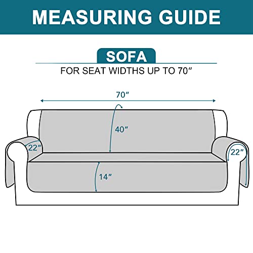 Turquoize 100% Waterproof Sofa Covers Couch Cover Sofa Cover for Dogs Couch Protector Triple Non-Slip Sofa Slipcover for 3 Cushion Couch Furniture Protector for Pets, Kids,Dog (Sofa 70", Ivory) - Image 6