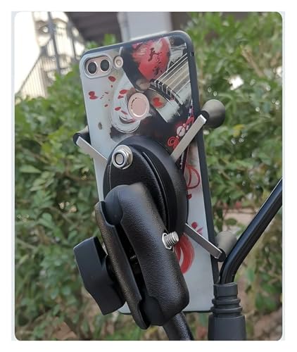 Support téléphone guidon moto flexible en aluminium rotule 2.5cm - 3
