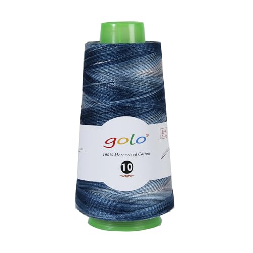 Image of golo Crochet Thread Size10 1.76oz 310yd,Yarn for Hand Knitting Space-Dyed Yarn D03