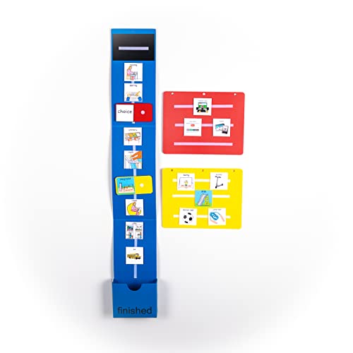 PECS® Visual Schedule for Autism, ASD, Speech Delays, Special Education, 9 Critical Communication Skills (Blue)