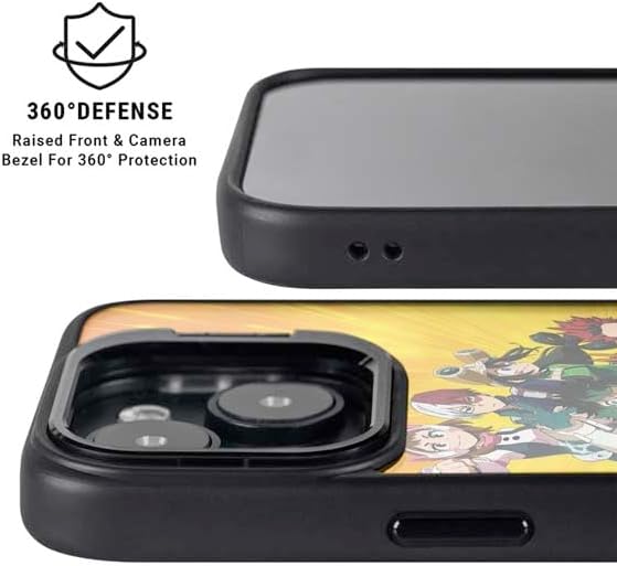 Skinit Kickstand Phone Case Compatible with iPhone 15 - Officially Licensed My Hero Academia Deku and Baku Team Season 6 Design
