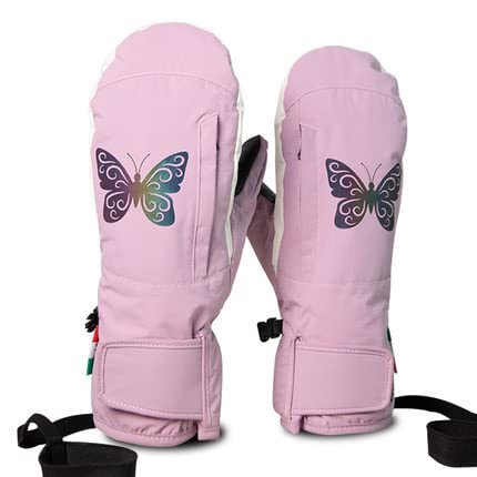 Gants de ski pour femme chauds et imperméables pour sports d'hiver