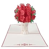 HANDGEFERTIGT UND HOCHWERTIGES PAPIER – Die Rosenstrauß Karten werden durch modernste Laser-Cut Technologie ausgeschnitten und mit Liebe zum Detail in Handarbeit zusammengesetzt.