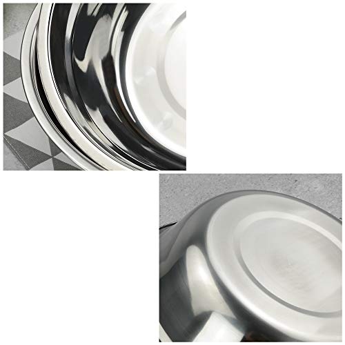 4-Pack de tazones grandes de acero inoxidable, 10 pulgadas miniatura 3