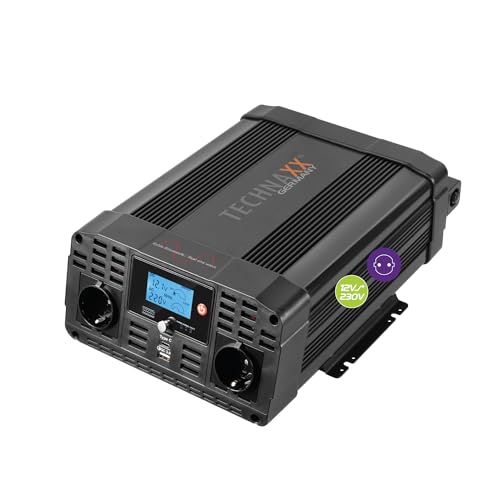 Technaxx KFZ Wechselrichter 12V auf 230V Reiner Sinus 2000W /...