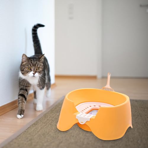 Bac à litière ouvert avec bords hauts pour chats et lapins