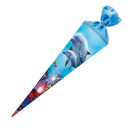 Preisvergleich Produktbild Schultüte 70 cm rund Delfinfamilie