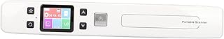 CCYLEZ Portable Scanner, Mobile Document Scanner Support JPEG PDF A4 Size, 300 600 1050DPI, Monochromatic Color Mode, Office Scanner for Photo Script (White)