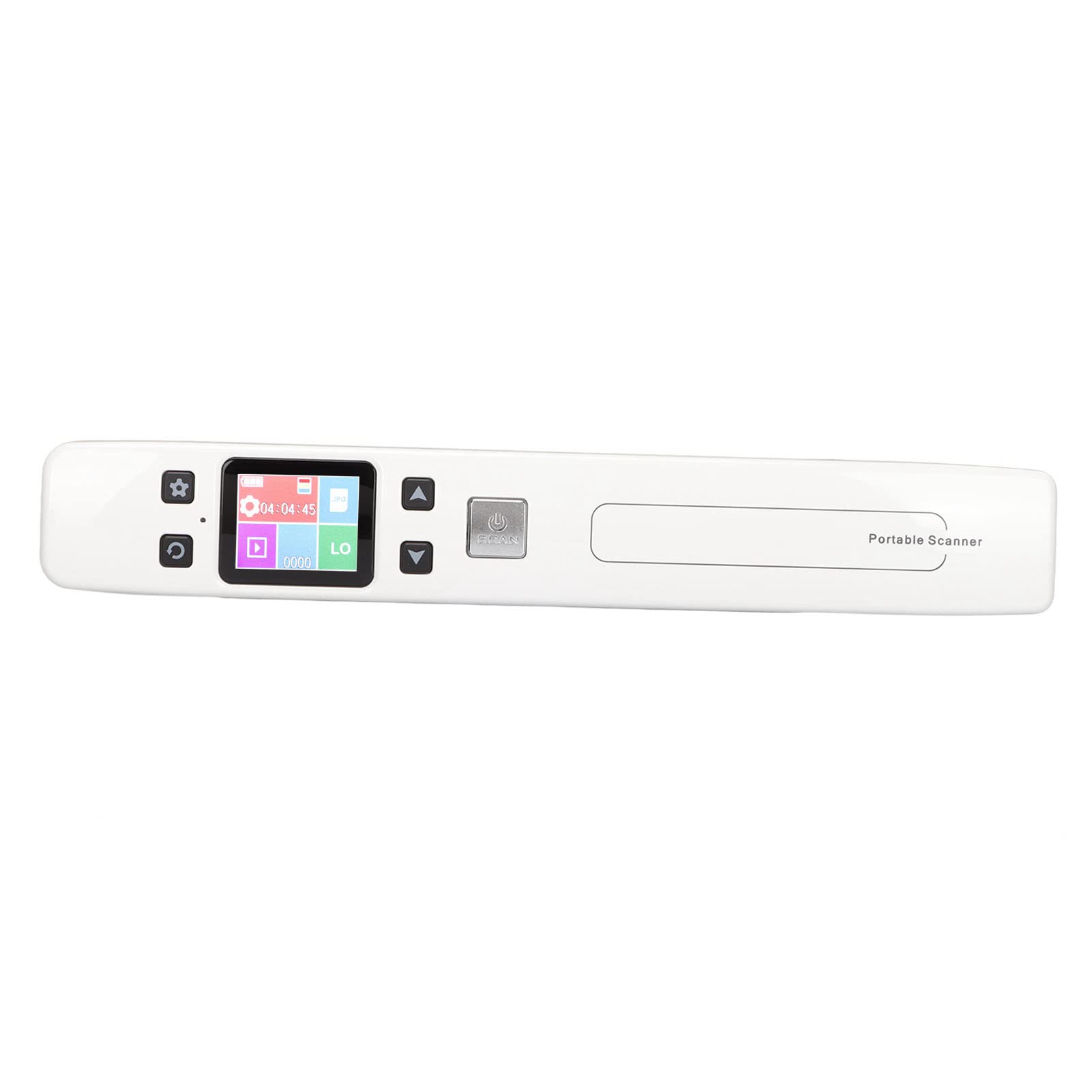 Tragbarer Scanner, WLAN-Dokumentenscanner Bis zu 4A Papiergröße 300 600 1050 DPI Monochromatischer Farbmodus OCR-Software LCD-Touchscreen Zum Scannen von Dokumenten, Fotos, Zeitschriften(Weiß)