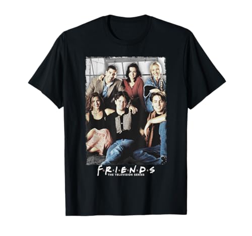 Friends TV Show Cast Photo Vintage 90s Fan Retro Sitcom Geek T-Shirt