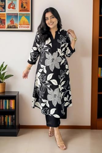 Image of Fashion Basket Wedani Cotton Printed Kurta Set for Women