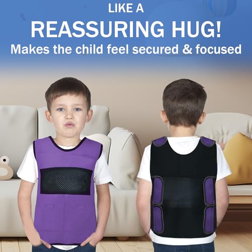 Image of Vest for Kids Including 6 Removable Weights (Purple, Extra Small)